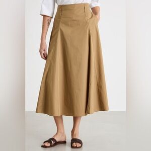 Uniqlo U Cotton Twill Flared Skirt